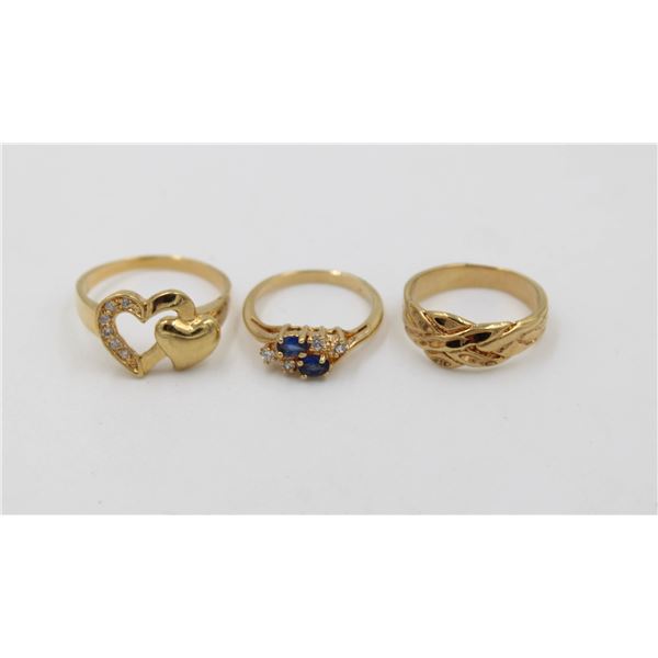 3 ESTATE RINGS IN BOX TOGETHER-ESTATE