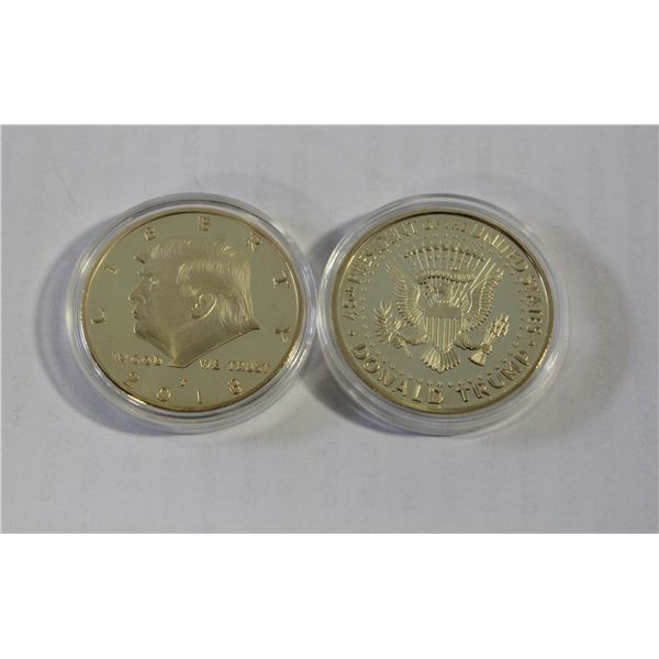 2 TRUMP PRESIDENTIAL AMERICAN EAGLE COINS IN CASES