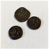 Image 1 : 1835-1910 ANTIQUE BHUTAN 1/2 RUPEE COINS