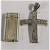 Image 1 : ESTATE APOLLO LIGHTER & LARGE CROSS PENDANT