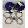 Image 1 : 3 PAIRS METAL HANDCUFFS ALL TOGETHER-ESTATE