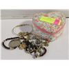 Image 1 : ESTATE JEWELRY IN HEART BOX ALL TOGETHER-ESTATE