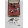 Image 1 : STERLING SCOTTISH THISTLE & STERLING VINTAGE BROOC