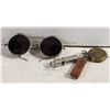 Image 1 : ESTATE VINTAGE PILOTS GLASSES WITH SIDES COMPASS &