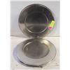 Image 1 : SET OF 5 LARGE ROUND PEWTER PLATES