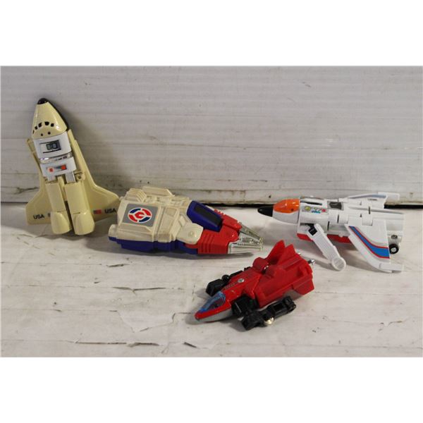 SET OF 4 1980S TRANSFORMERS BY TOMY, TAKARA &