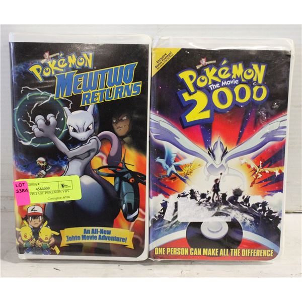 SET OF 2 VINTAGE POKEMON VHS MOVIES