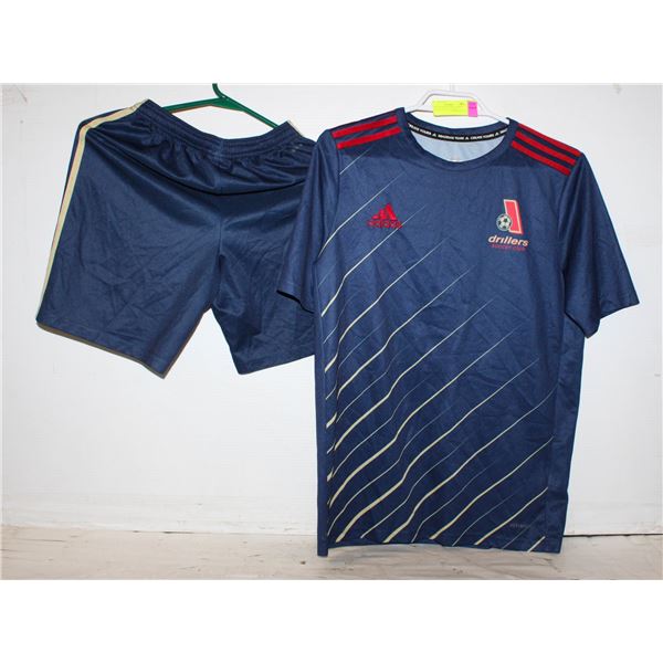 EDMONTON DRILLERS ADIDAS SOCCER JERSEY & SHORTS