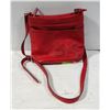 Image 1 : RED LEATHER ROOTS CROSS BODY PURSE