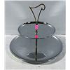 Image 1 : RIVIERA CHROMEWARE 2-TIER SERVING TRAY