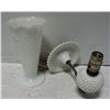 Image 1 : VINTAGE HOBNAIL MILK GLASS VASE AND