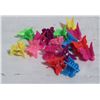Image 1 : 16 NEW REPACKED 1" X 1" BUTTERFLY HAIR CLIPS