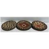 Image 1 : 3 HEAVY DECORATIVE CLAY PLATES