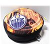 Image 1 : NEW WITH TAGS OILERS PUCK PILLOW