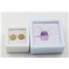 Image 1 : #175-HEATED YELLOW SAPPHIRE 4.05CT & AMETHYST 4.42