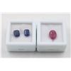 Image 1 : #159-HEATED RED RUBY 3.52CT & BLUE SAPPHIRE 3.85CT