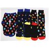 Image 1 : 3 NEW PAIRS OF PACMAN THEME SOCKS