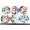 Image 1 : NEW 6PC ANIME GIRL THEME WOOD COASTER SET