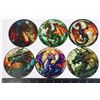 Image 1 : NEW 6PC DRAGON THEME WOOD COASTER SET