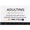 Image 1 : NEW ADULTING: OVERRATED. THEME BUMPER STICKER