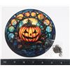 Image 1 : NEW 6" JACK-O'-LANTERN THEME HANGING WINDOW LIGHT