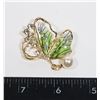 Image 1 : NEW RHINESTONE GREEN WINGED BUTTERFLY BROOCH