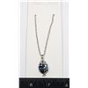 Image 1 : NEW SILVER TONE TEAR DROP CUDDLING CATS PENDANT