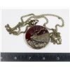 Image 1 : NEW ELK WITH RED ACCENT POCKET WATCH WITH CHAIN