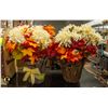 2 FAUX FLORAL ARRANGMENTS