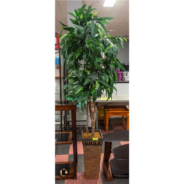 7 FOOT TALL ARTIFICIAL TREE IN DECORATIVE