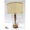 Image 1 : WOODEN BASE TABLE LAMP VINTAGE WITH SHADE