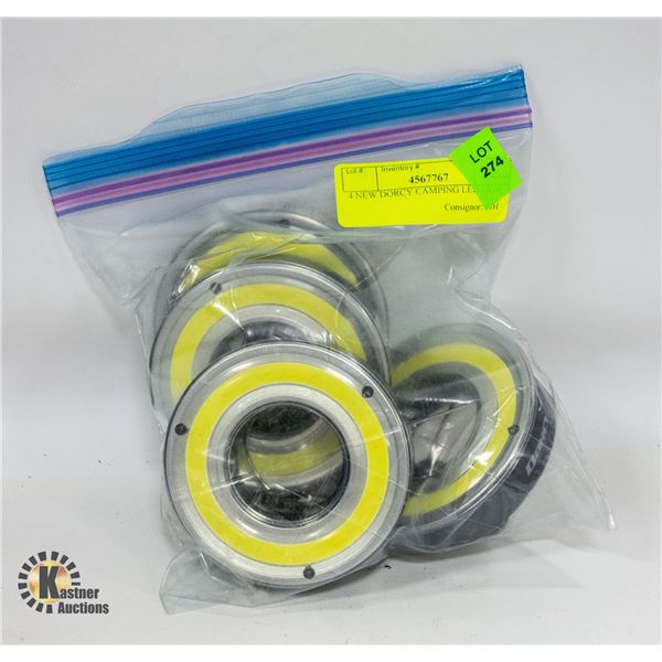 4 NEW DORCY CAMPING LED LIGHTS