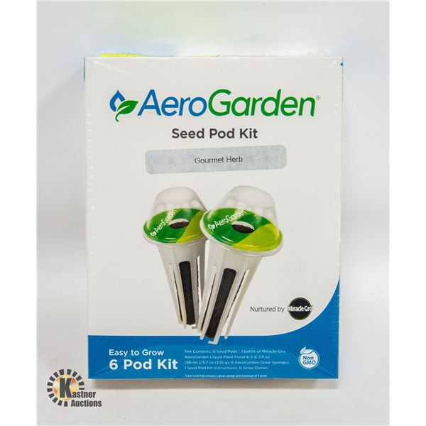 NEW AERO GARDEN GOURMET HERB 6 PACK SEED POD KIT