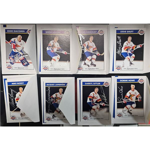 COMPLETE SET OF 8 SIGNITURE SERIES NHL CARDS