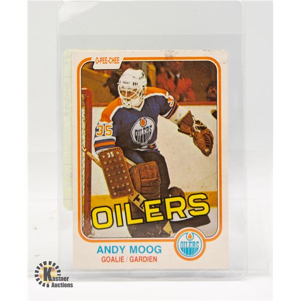 ANDY MOOG O-PEE-CHEE ROOKIE CARD