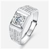 Image 4 : 2 CT GRA CERTIFIED MENS MOISSANITE 925 SILVER