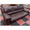 Image 1 : ESTATE BROWN LEATHER 3-PERSON SOFA