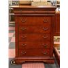 Image 1 : SOLID DARK WOOD 6-DRAWER DRESSER - VELVET