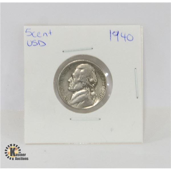 1940 5 CENT AMERICAN NICKEL