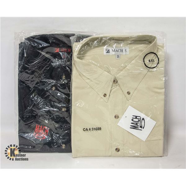 NEW MEN'S SHIRTS 1BLACK 1NATURAL SIZE 4XL
