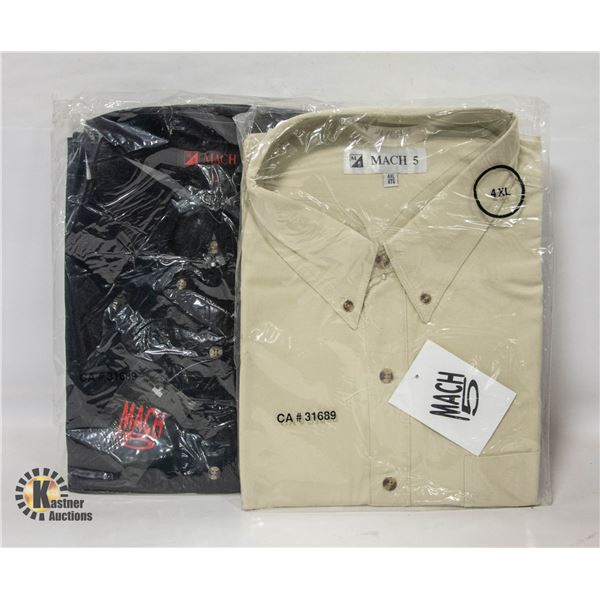 NEW MEN'S SHIRTS 1BLACK 1NATURAL SIZE 4XL