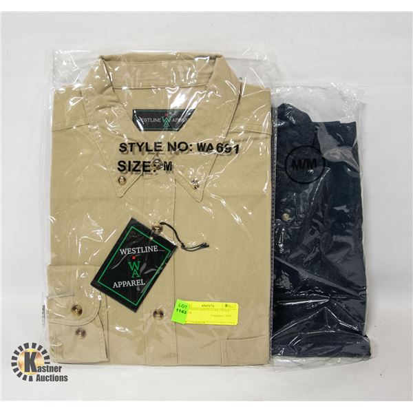 NEW MEN'S SHIRTS 1TAN 1NAVY SIZE M
