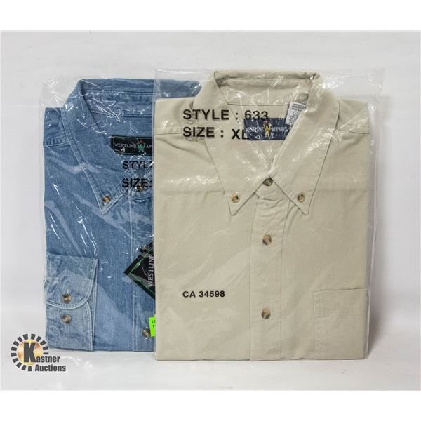 NEW MEN'S SHIRTS 1DENIM 1NATURAL SIZE XL