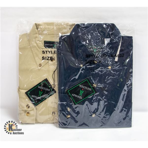 NEW MEN'S SHIRTS 1TAN 1NAVY SIZE M