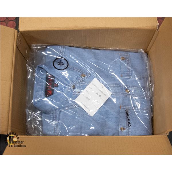 NEW MEN'S SHIRTS CASE OF 9 DENIM SIZE XS