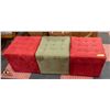 Image 1 : 3 FABRIC OTTOMANS - CUBIC DESIGN IN CLOTH