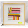 Image 1 : FRAMED ABSTRACT ART. SIGNED 15" X 15"