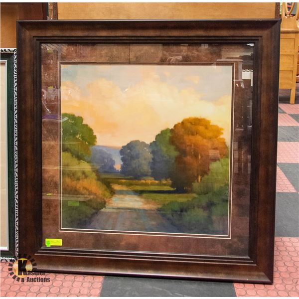 PRINT W. WOODEN FRAME, 39” X 39”, LTD ED, SCENERY,