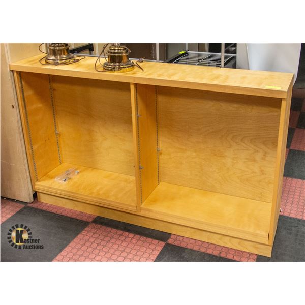 6-SHELF SOLID LIGHT WOOD SHELVING UNIT