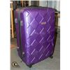 Image 1 : PURPLE HARDSHELL SUITCASE ON SWIVEL WHEELS